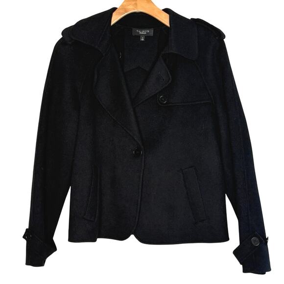 Talbots black womens wool blend jacket size 14 - Picture 1 of 5